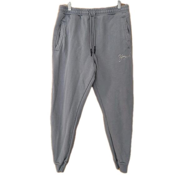YoungLA Sweatpants Mens Medium Joggers Inspirational Quotes XL Cotton Grey 30x29 - Picture 1 of 6